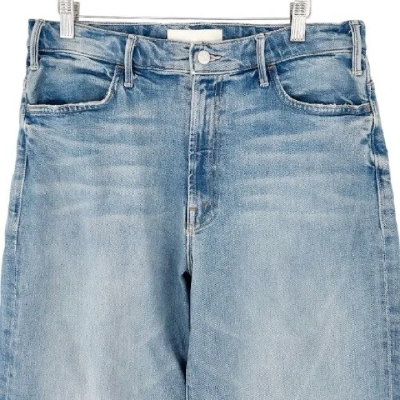 MOTHER Superior The Hustler Roller Fray Wide Leg Jeans I Confess - Picture 4 of 11